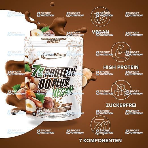 Протеин IronMaxx Vegan Protein 7k 80 Plus 500 г фундук 821757 фото