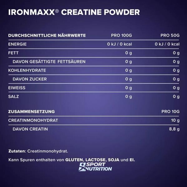 Креатин IronMaxx Creatine Powder 250 г 821398 фото