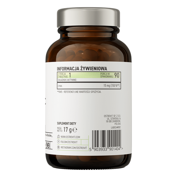 Органический цинк OstroVit Pharma Organic Zinc 90 таблеток 821993 фото