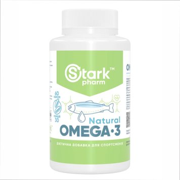 Омега Stark Pharm Natural Omega-3 (374 мг ЕПК /240 мг ДГК) 60 капсул 2022-10-0763 фото