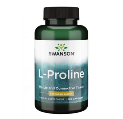 Swanson L-Proline 500 мг 100 капсул 100-43-5912939-20 фото