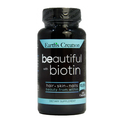 Біотин Earth's Creation Beautiful Biotin 10000 мкг 100 капсул 820586 фото