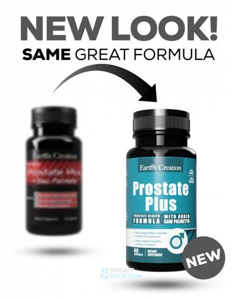 Препарат для здоров'я простати та сечовивідних шляхів Earth&lsquo;s Creation Prostate Plus Saw Palmetto 60 капсул 817507 фото
