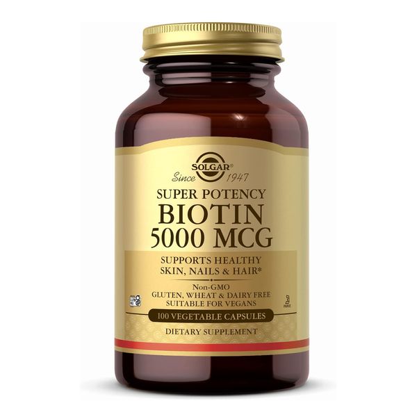 Solgar Biotin Supports Healthy Skin, Nails & Hair 5000 мкг 100 капсул 2022-10-1984 фото