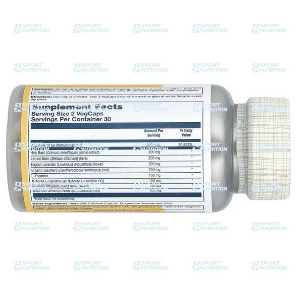Комплекс для поддержания настроения Solaray Total Calm Advanced Veg Caps 60 капсул 2023-10-2422 фото