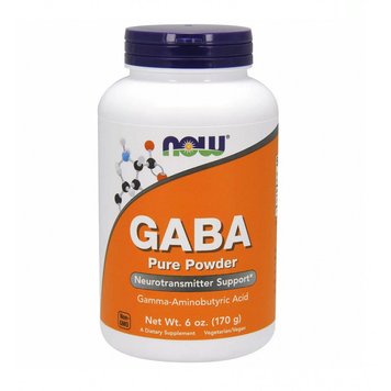 Гамма-аминомасляная кислота Now GABA Foods Pure Powder 170 г 100-36-3164624-20 фото