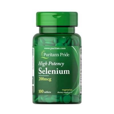 Селен Puritans Pride Selenium 200 мг 100 таблеток 100-95-9506743-20 фото