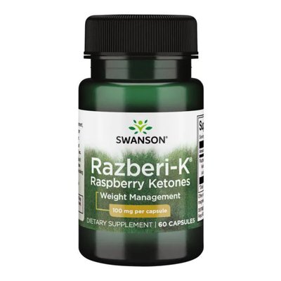 Swanson Razberi-K Raspberry Ketones 100 мг 60 капсул 100-30-3717091-20 фото