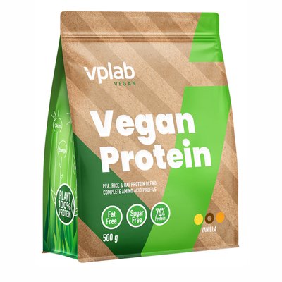 Протеїн VPLab Vegan Protein 500 г Vanilla 2022-10-0491 фото