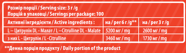 Sporter Citrulline Malate 300 г Melon 820735 фото