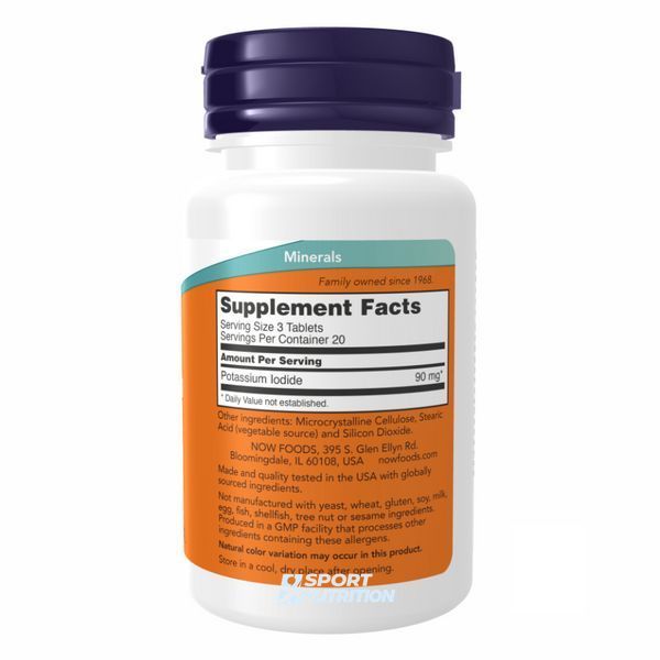 Now Foods Potassium Iodide 30 мг 60 таблеток 2022-10-0039 фото