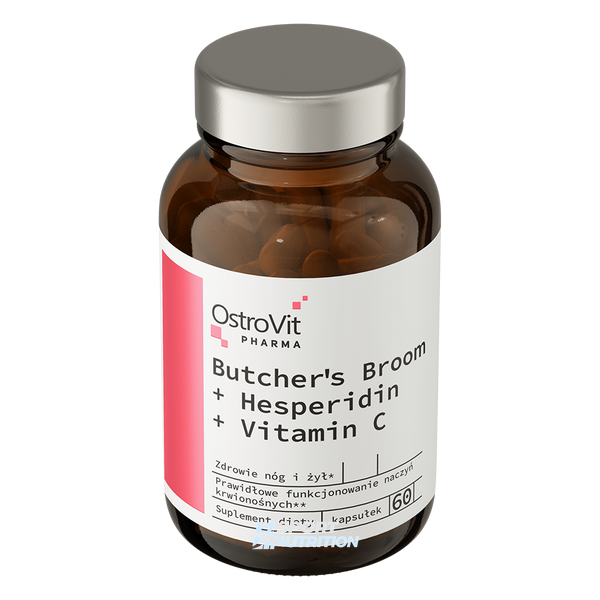Підтримка серця та судин OstroVit Pharma Butcher`s Broom + Hesperidin + Vitamin C 60 капсул 821995 фото