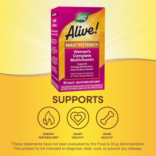 Nature's Way Alive! Max 3 Potency Women's Multivitamin 90 таблеток 2022-10-1051 фото