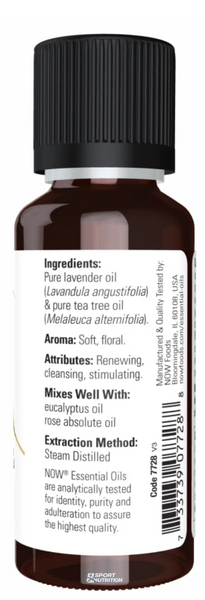 Масло лаванды и чайного дерева Now Foods Levander Tea Tree Oil 30 мл 2022-10-1380 фото