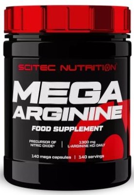 Аргінін Scitec Nutrition Mega Arginine 140 капсул 728633105540 фото