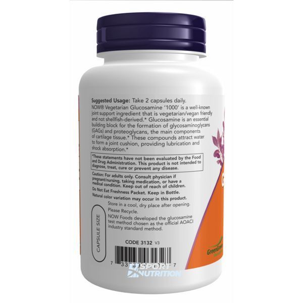Now Foods Veg Glucosamine 1000 мг 90 капсул 2022-10-0697 фото