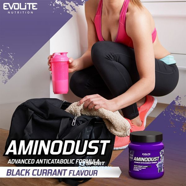 Комплекс амінокислот Evolite Nutrition AminoDust 474 г Black Currant 22181-01 фото