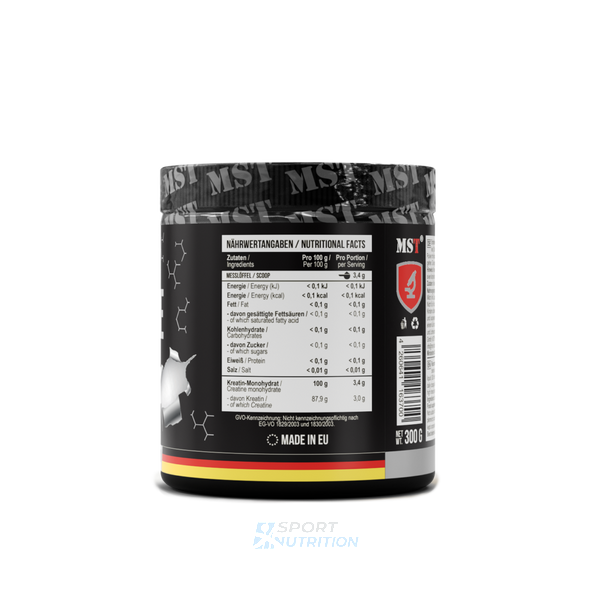 Креатин моногідрат MST Nutrition Creatine Micronized 300 г Unflavored 22401-01 фото