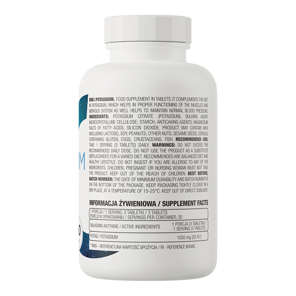 Цитрат калия OstroVit Potassium 90 таблеток 819908 фото