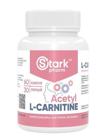Жироспалювач Stark Pharm Stark L-Carnitine 500 мг 60 капсул 100-50-7960477-20 фото