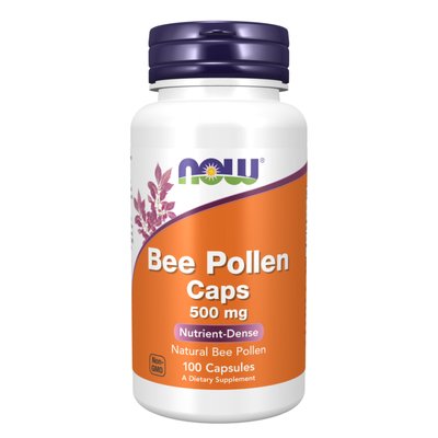 Now Foods Bee Pollen 500 мг 100 капсул 2022-10-2594 фото