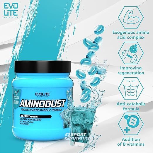 Комплекс амінокислот Evolite Nutrition AminoDust 474 г Ice Candy  22181-05 фото