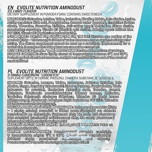 Комплекс амінокислот Evolite Nutrition AminoDust 474 г Ice Candy  22181-05 фото