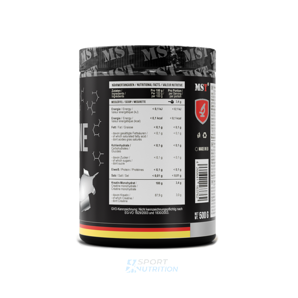 Креатин моногидрат MST Nutrition Creatine Micronized 500 г Unflavored 22000-01 фото