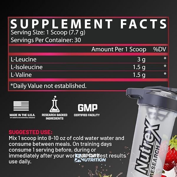 Nutrex Research BCAA 6000 Recovery 237 г Watermelon 2022-09-9947 фото