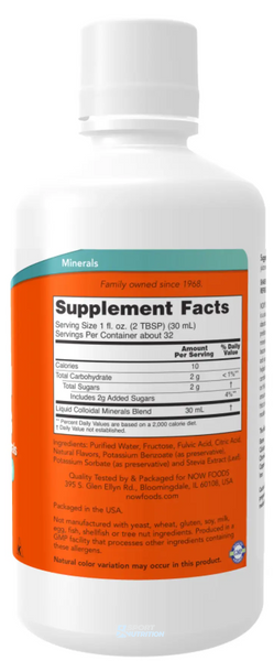 Колоїдні мінерали Now Foods Colloidal Minerals 946 мл Raspberry 2022-10-2581 фото