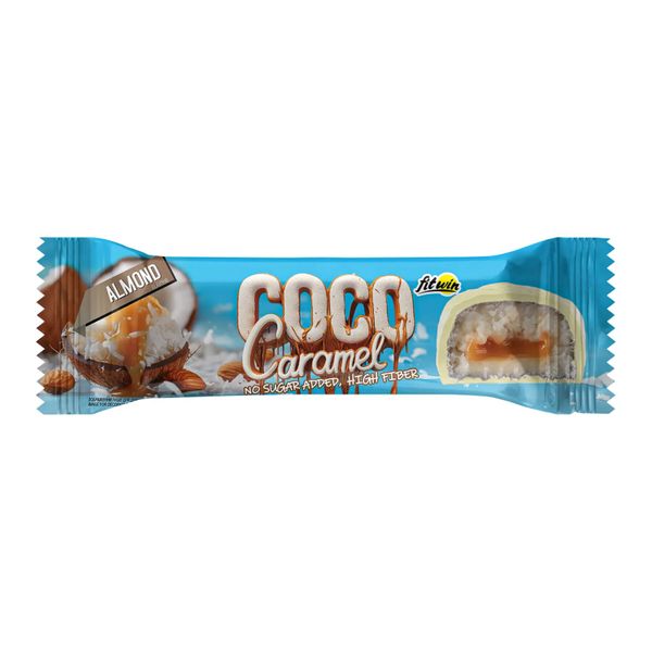 Батончик FitWin Coco Caramel 20 шт x 40 г Almond 2023-10-2667 фото