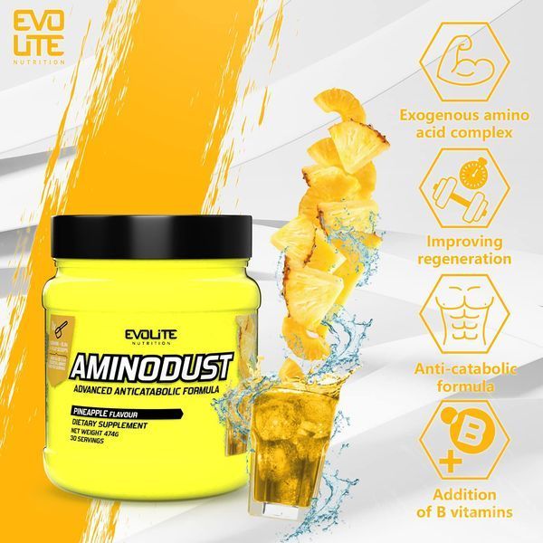Комплекс аминокислот Evolite Nutrition AminoDust 474 г Pineapple  22181-07 фото