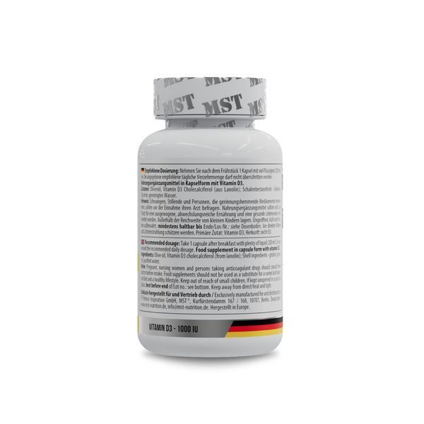 MST Vitamin D3 1000 IU (25 mcg) (120 softgels) 23329-01 фото