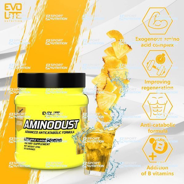 Комплекс аминокислот Evolite Nutrition AminoDust 474 г Pineapple  22181-07 фото