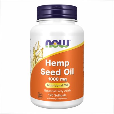 Now Foods Hemp Seed Oil 1000 мг 120 капсул 2022-10-0979 фото