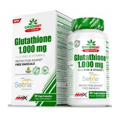 Антиоксидантний комплекс Amix GreenDay ProVegan Setria Glutathione 1000 мг 60 капсул 820512 фото