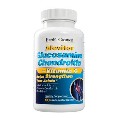 Earths Creation Alevitor Glucosamine Chondroitin + Vitamin C 90 капсул 818223 фото