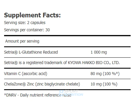 Антиоксидантний комплекс Amix GreenDay ProVegan Setria Glutathione 1000 мг 60 капсул 820512 фото
