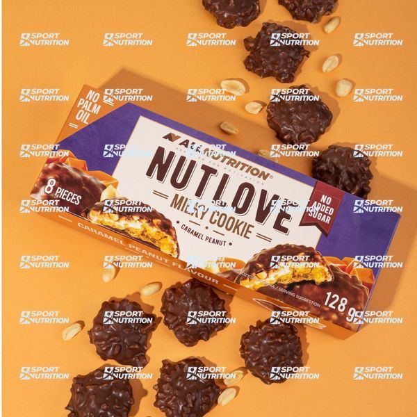 Печенье Allnutrition Nutlove Milky Cookie 128 г Caramel Peanut 100-96-6588689-20 фото