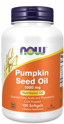 Now Foods Pumpkin Seed Oil 1000 мг 100 капсул 100-89-2034516-20 фото
