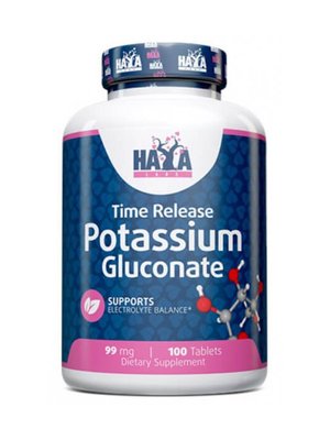 Глюконат калия Haya Labs Potassium Gluconate 99 мг 100 таблеток 820234 фото