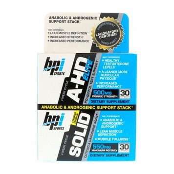 Бустер тестостерона BPI Sports A-HD/SOLID COMBO FULL STACK_Box 30 + 30 шт 812078 фото