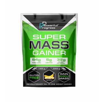 Гейнер Powerful Progress Super Mass Gainer 1000 г Banana 100-96-7921051-20 фото