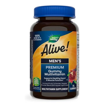 Nature's Way Alive Men's Premium Gummies Complete Multivitamin 75 жевательных таблеток 2022-10-1054 фото