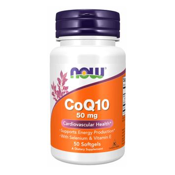 Коензим Q10 Now Foods CoQ10 + Vitamin E 50 мг 50 капсул 100-76-0449692-20 фото