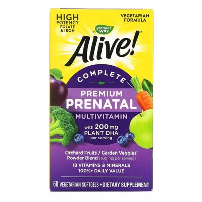 Мультивітаміни для вагітних Natures Way Premium Prenatal Multi 60 капсул 2022-10-1040 фото