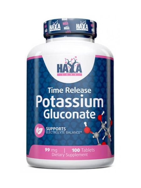 Глюконат калію Haya Labs Potassium Gluconate 99 мг 100 таблеток 820234 фото