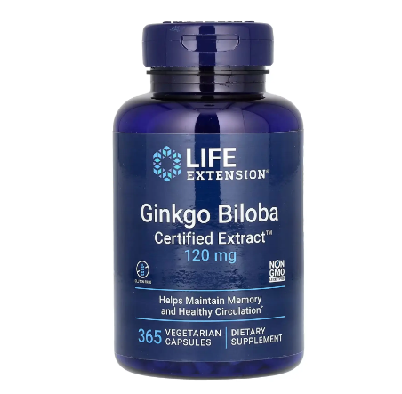 Life Extension Ginkgo Biloba Certified Extract 120 мг 365 капсул 2022-10-1899 фото