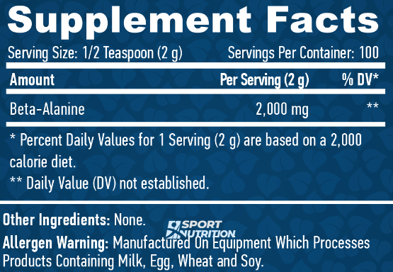 Haya Labs Sports Beta-Alanine 200 г 820245 фото