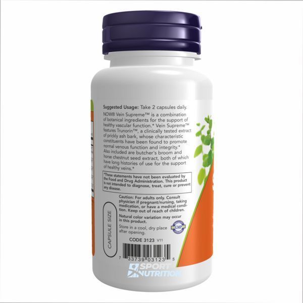 Підтримка для вен Now Foods Vein Supreme 90 капсул 2022-10-0980 фото